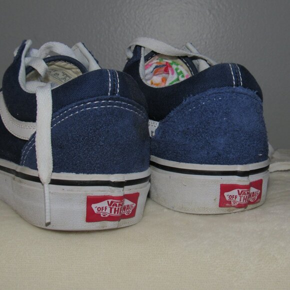 OLD SKOOL ROYAL BLUE VANS SNEAKERS-FABRIC & BRUSHED SUEDE-M-7.5 W-9-SKATE-PARTY - Picture 6 of 11